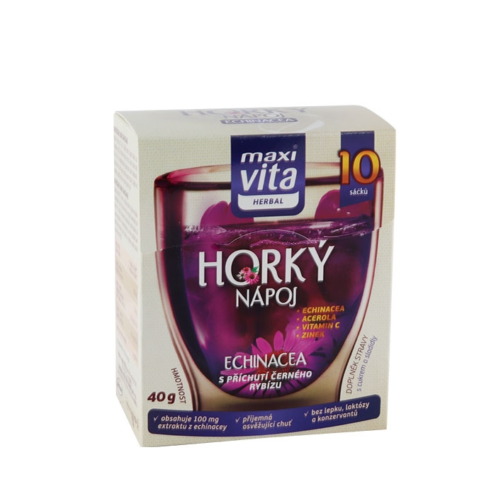 МАКСИ ВИТА БИЛКОВА ГОРЕЩА НАПИТКА С ЕХИНАЦЕЯ саше 10 броя / MAXI VITA HERBAL HOT DRINC WITH ECINACEA