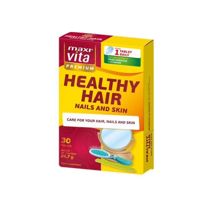 МАКСИ ВИТА ЗА ЗДРАВА КОСА, КОЖА И НОКТИ таблетки 30 броя / MAXI VITA PREMIUM HAIR, NAILS AND SKIN