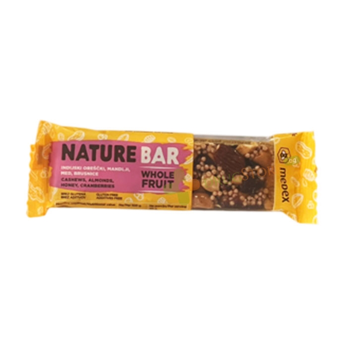 МЕДЕКС НАТУРАЛЕН БАР ЧЕРВЕНА БОРОВИНКА И ЯДКИ 40 г / MEDEX NATURE BAR CRANBERRIES AND NUTS
