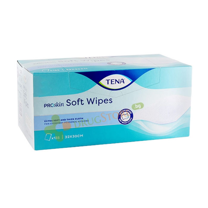 МЕКИ КЪРПИ ЗА СУХО КЪПАНЕ 135 броя / TENA PROSKIN SOFT WIPES