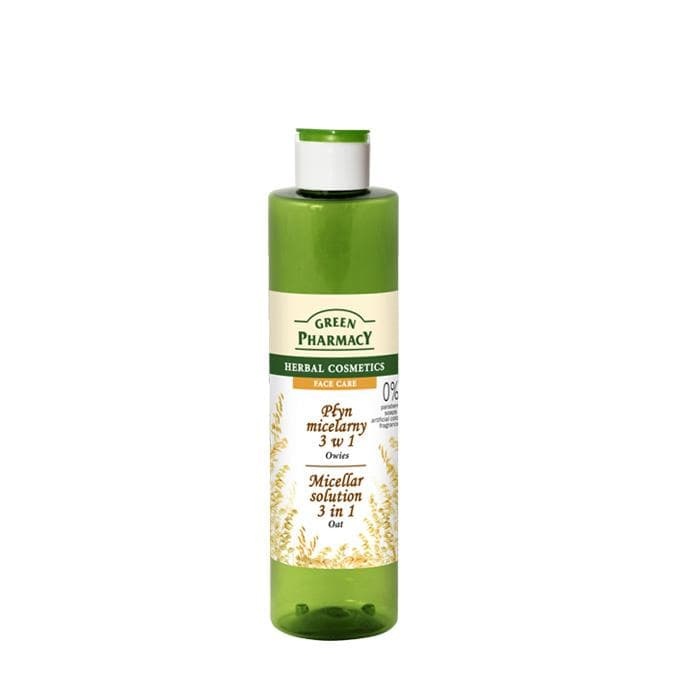 ПОЧИСТВАЩ МИЦЕЛАРЕН РАЗТВОР 3 В 1 С ЕКСТРАКТ ОТ ОВЕС 250 мл. / GREEN PHARMACY MICELLAR SOLUTION 3 IN 1 OAT
