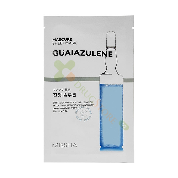 ТЕКСТИЛНА МАСКА ЗА ЛИЦЕ С ГУАЙАЗУЛЕН 28 мл / MISSHA MASCURE SHEET MASK GUAIAZULENE