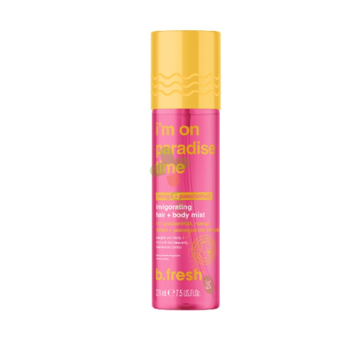 МИСТ ЗА КОСА И ТЯЛО С МАРАКУЯ, НАР, ЛИЧИ И МАНГО 221 мл / B.FRESH I&#039;M ON PARADISE TIME HAIR + BODY MIST