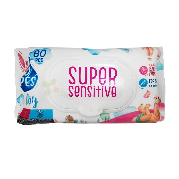 МОКРИ КЪРПИ GO WIPES BABY СУПЕР СЕНЗИТИВ 60 броя / ULTRA-SOFT GO WIPES BABY SUPER SENSITIVE WET WIPES