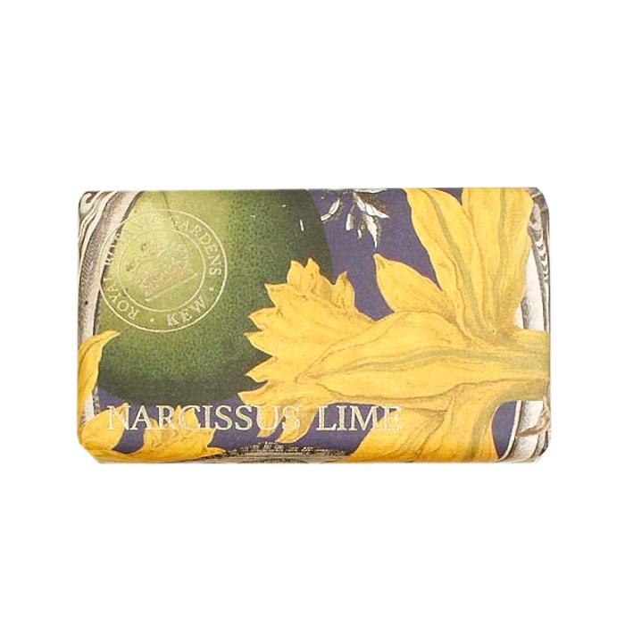 САПУН ИНГЛИШ СОУП КАМПЪНИ С НАРЦИС И ЛАЙМ 240 г / ENGLISH SOAP COMPANY NARCISSUS &amp; LIME KEW GARDENS BOTANICAL SOAP