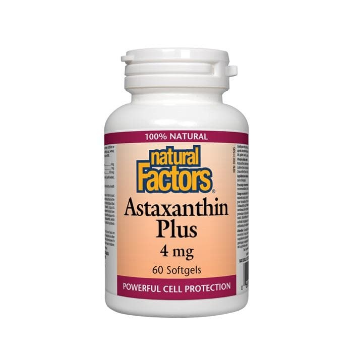 НАТУРАЛ ФАКТОРС АСТАКСАНТИН ПЛЮС капсули 4 мг 60 броя / NATURAL FACTORS ASTAXANTHIN PLUS