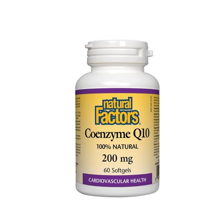 НАТУРАЛ ФАКТОРС КОЕНЗИМ Q 10 капсули 200 мг 60 броя / NATURAL FACTORS COENZYME Q 10