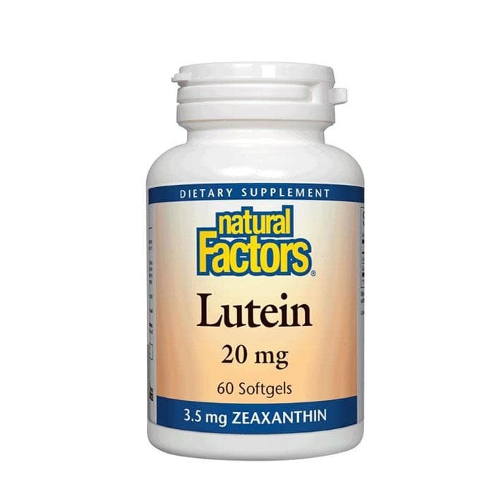 НАТУРАЛ ФАКТОРС ЛУТЕИН капсули 20 мг 60 броя / NATURAL FACTORS LUTEIN