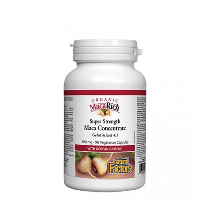 НАТУРАЛ ФАКТОРС МАКА КОНЦЕНТРАТ таблетки 500 мг 90 броя / NATURAL FACTORS MACA CONCENTRATE