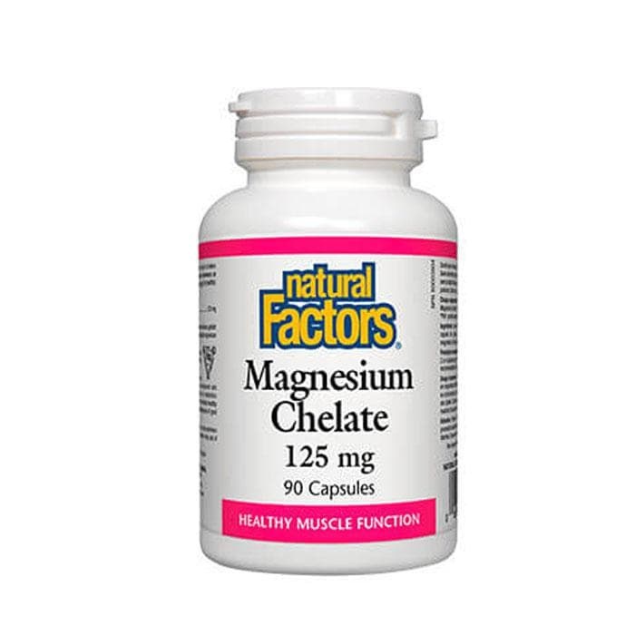 НАТУРАЛ ФАКТОРС МАГНЕЗИЕВ ХЕЛАТ капсули 125 мг 90 броя / NATURAL FACTORS MAGNESIUM CHELATE