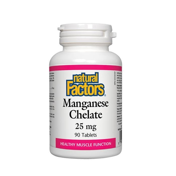 НАТУРАЛ ФАКТОРС МАНГАН таблетки 25 мг. 90 броя / NATURAL FACTORS MANGANESE CHELATE