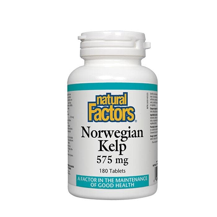 НАТУРАЛ ФАКТОРС НОРВЕЖКИ КЕЛП таблетки 575 мг 180 броя / NATURAL FACTORS NORVEGIAN KELP