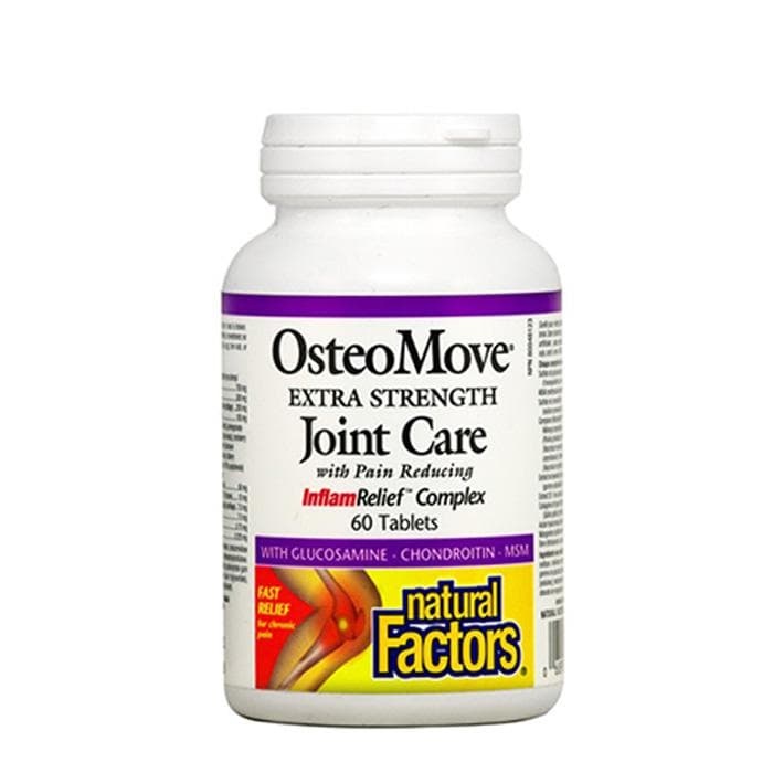 НАТУРАЛ ФАКТОРС ОСТЕОМУУВ ДЖОЙНТ КЕЪР таблетки 1431 мг 60 броя / NATURAL FACTORS OSTEOMOVE EXTRA STRENGTH JOINT CARE
