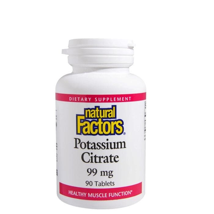 НАТУРАЛ ФАКТОРС КАЛИЙ таблетки 99 мг 90 броя / NATURAL FACTORS POTASSIUM CITRATE