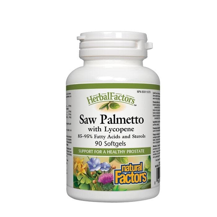 НАТУРАЛ ФАКТОРС САО ПАЛМЕТО + ЛИКОПЕН капсули 442 мг 90 броя / NATURAL FACTORS SAW PALMETTO WITH LYKOPENE