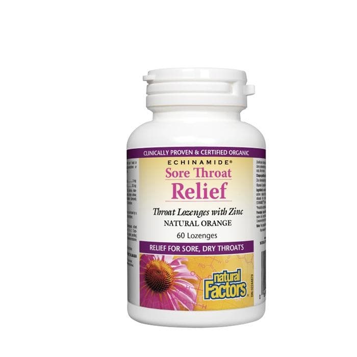 НАТУРАЛ ФАКТОРС ЗДРАВО ГЪРЛО таблетки 60 броя / NATURAL FACTORS SORE THROAT RELIEF
