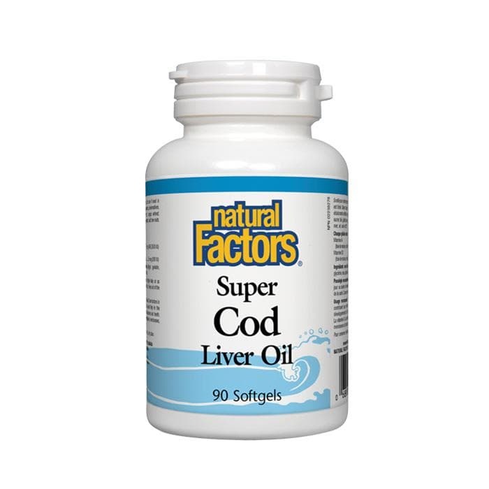 НАТУРАЛ ФАКТОРС ЧЕРЕН ДРОБ ОТ ТРЕСКА капсули 1100 мг. 90 броя / NATURAL FACTORS SUPER COD LIVER OIL