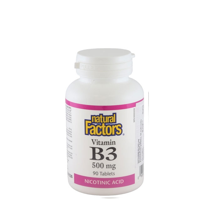 НАТУРАЛ ФАКТОРС ВИТАМИН Б3 таблетки 500 мг 90 броя / NATURALS FACTORS ...