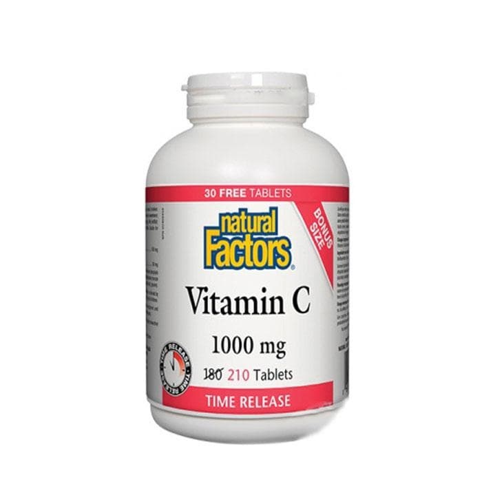НАТУРАЛ ФАКТОРС ВИТАМИН C + БИОФЛАВОНОИДИ таблетки 1000 мг 210 броя / NATURAL FACTORS VITAMIN C WITH BIOFLAVONOIDS TIME RELEASE