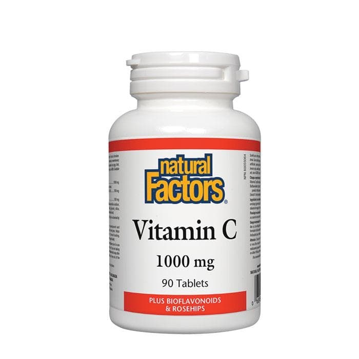 НАТУРАЛ ФАКТОРС ВИТАМИН C + ШИПКА таблетки 1000 мг 90 броя / NATURAL FACTORS VITAMIN C WITH ROSEHIPS