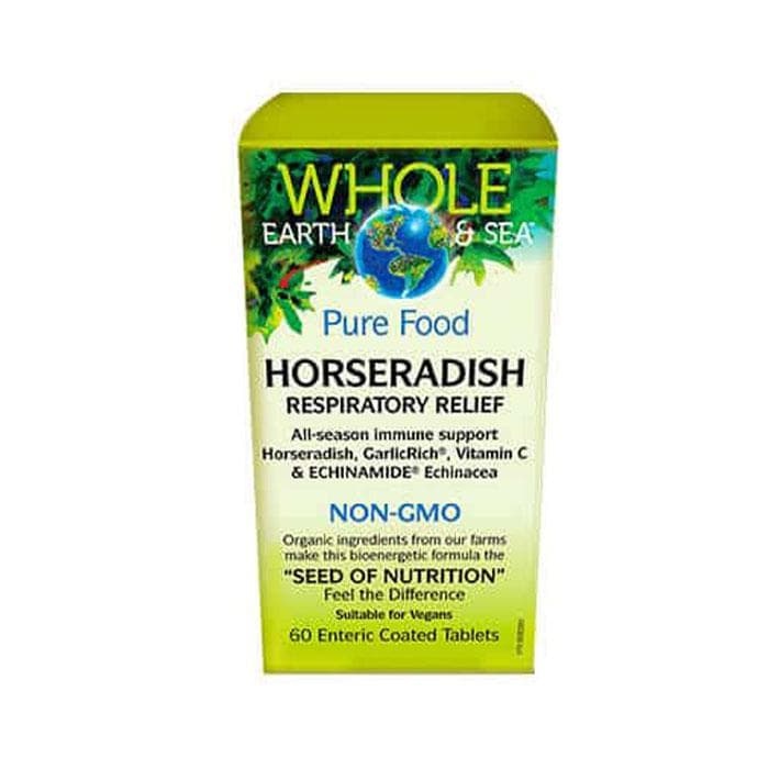 НАТУРАЛ ФАКТОРС ХРЯН КОМПЛЕКС таблетки 60 броя / NATURAL FACTORS WHOLE EARTH &amp; SEA HORSERADISH RESPIRATORY RELIEF
