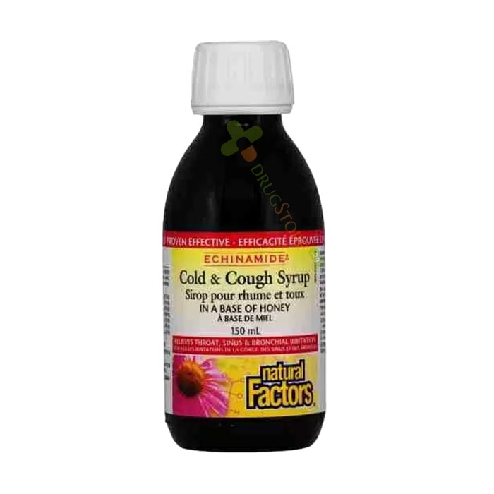 НАТУРАЛ ФАКТОРС ЕХИНАМИД СИРОП 150 мл / NATURAL FACTORS ECHINAMIDE COLD &amp; COUGH SYRUP