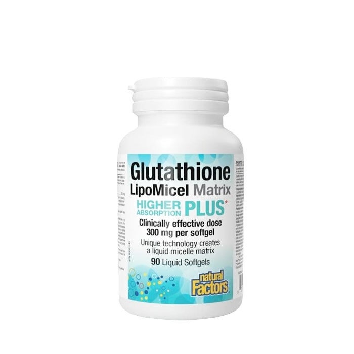 НАТУРАЛ ФАКТОРС ГЛУТАТИОН ЛИПОМИЦЕЛ МАТРИКС капсули 90 броя / NATURAL FACTORS GLUTATHIONE LIPOMICEL MATRIX