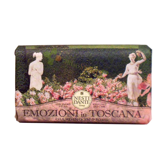 НАТУРАЛЕН САПУН ЕМОЦИИ В ТОСКАНА ЦЪФТЯЩИ ГРАДИНИ 250 г / NESTI DANTE EMOZIONI IN TOSCANA GARDEN IN BLOOM EXHILARATING NATURAL SOAP