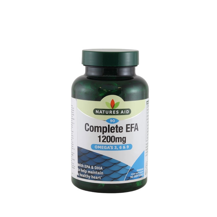 КОМПЛЕКС ОМЕГА 3-6-9 софтгел капсули 1200 мг 90 броя / NATURES AID COMPLETE EFA