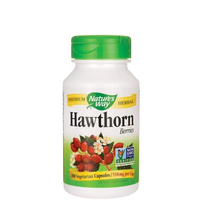 ГЛОГ ПЛОД капсули 510 мг. 100 броя / NATURE&#039;S WAY HAWTHORN