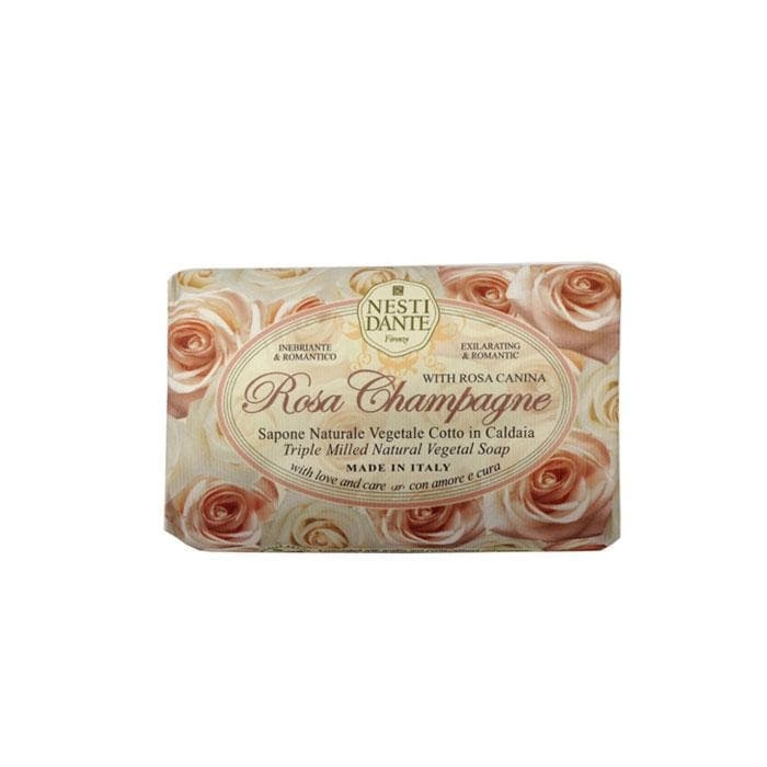 НАТУРАЛЕН САПУН РОЗА ШАМПАНСКО 150 гр. / NESTI DANTE E ROSE ROSA CHAMPAGNE WITH ROSA CANINA TRIPLE MILLED NATURAL VEGETAL SOAP