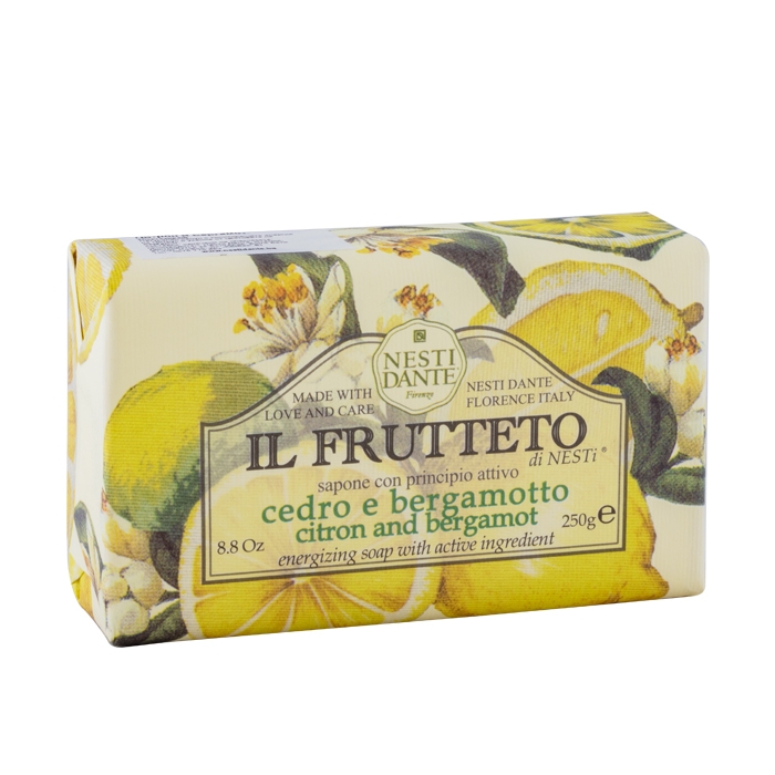 НАТУРАЛЕН ПЛОДОВ САПУН С ЦИТРОН И БЕРГАМОТ 250 г / NESTI DANTE IL FRUTTETO CITRON AND BERGAMOT
