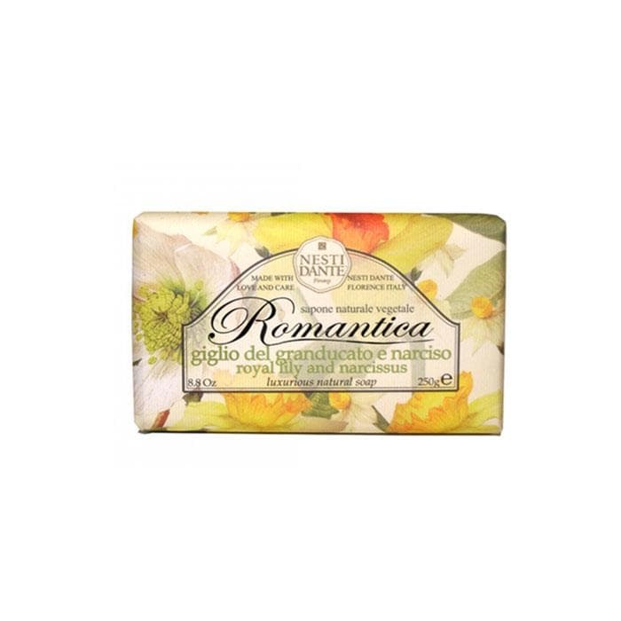 НАТУРАЛЕН САПУН РОМАНТИКА С КРАЛСКА ЛИЛИЯ И НАРЦИС 250 гр. / NESTI DANTE ROMANTICA NATURAL SOAP ROYAL LILY &amp; NARCISSUS