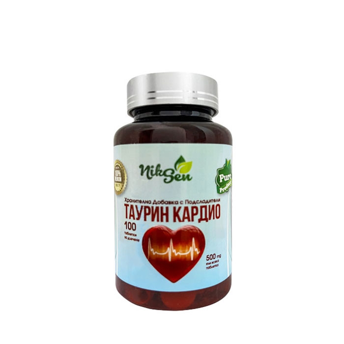 НИКСЕН ТАУРИН КАРДИО дъвчащи таблетки 100 броя / NIKSEN TAURIN CARDIO