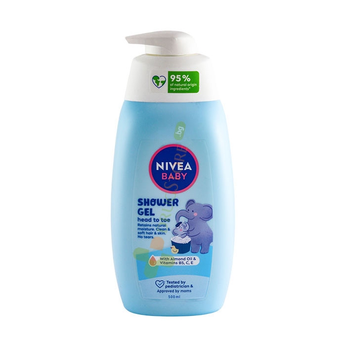 НИВЕА БЕБЕ ДУШ ГЕЛ ОТ ГЛАВА ДО ПЕТИ 500 мл / NIVEA BABY SHOWER GEL HEAD TO TOE