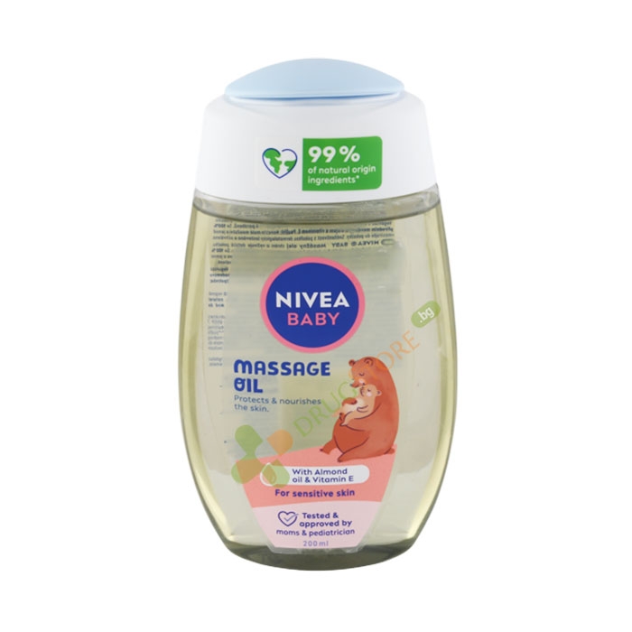 НИВЕА БЕБЕ ПОДХРАНВАЩО ОЛИО С БАДЕМ И ВИТАМИН Е 200 мл / NIVEA BABY MASSAGE OIL WITH ALMOND AND VITAMIN E