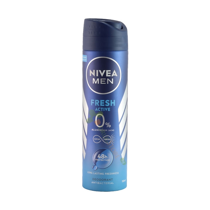 НИВЕА МЕН ДЕЗОДОРАНТ ФРЕШ АКТИВ 0% АЛУМИНИЙ 150 мл / NIVEA DEODORANT FRESH ACTIVE FOR MEN