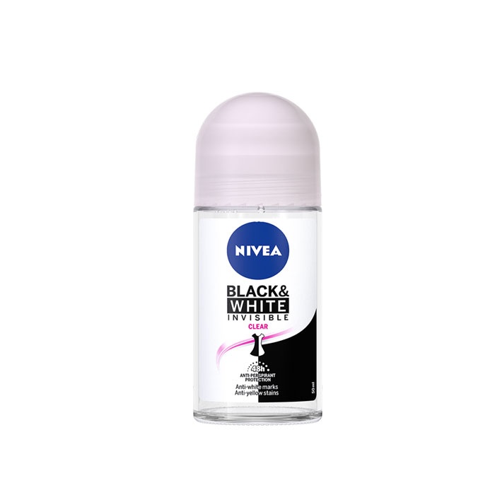 НИВЕА РОЛ-ОН ИНВИЗИБЪЛ КЛИЪР за жени 50 мл. / NIVEA DEO ROLL-ON INVISIBLE FOR BLACK &amp; WHITE CLEAR 50 ml.