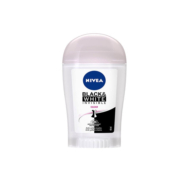 НИВЕА СТИК ИНВИЗИБЪЛ КЛИЪР за жени 40 мл. / NIVEA DEO STICK INVISIBLE FOR BLACK &amp; WHITE CLEAR for women 40 ml.