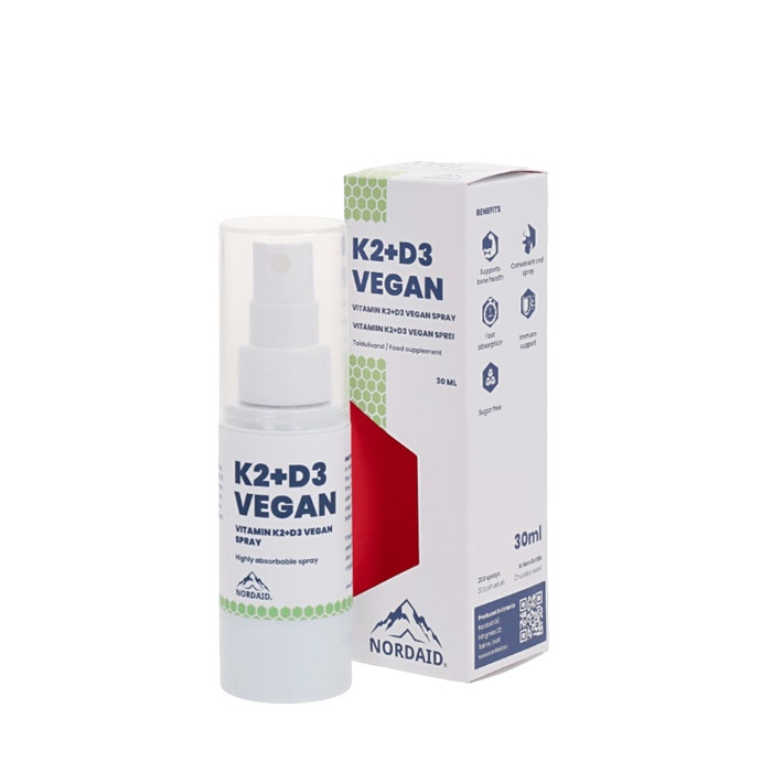 НОРДЕЙД ВЕГАН ВИТАМИН K2 + D3 спрей 30 мл / NORDAID VEGAN VITAMIN K2 + D3