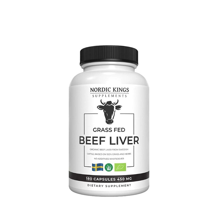 НОРДИК КИНГС ТЕЛЕШКИ ЧЕРЕН ДРОБ капсула 180 броя / NORDIC KINGS BEEF LIVER