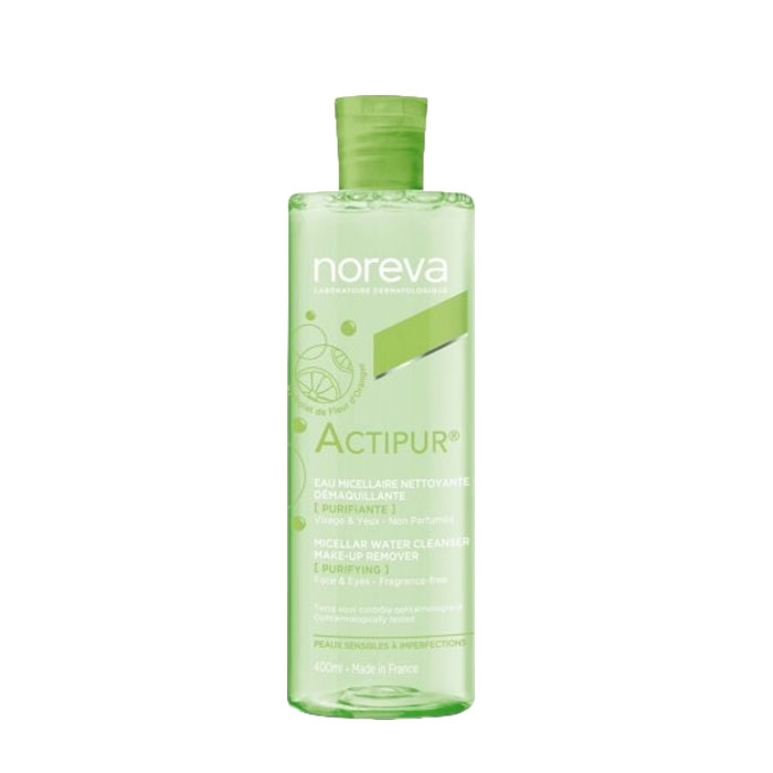 МИЦЕЛАРНА ВОДА ЗА ЛИЦЕ И ОЧИ 400 мл / NOREVA ACTIPUR MICELLAR WATER CLEANSER MAKE-UP REMOVER