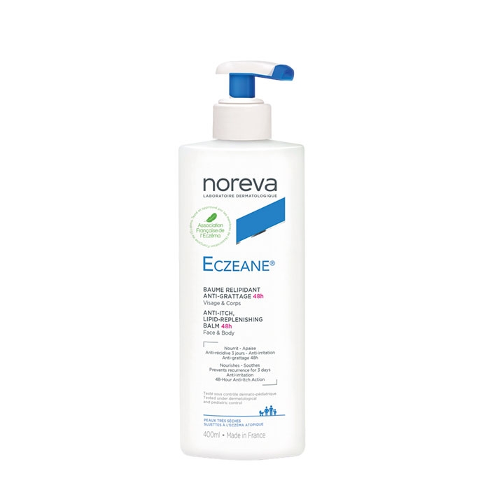 ВЪЗСТАНОВЯВАЩ РЕЛИПИДИРАЩ БАЛСАМ ЗА СУХА КОЖА 400 мл / NOREVA ECZEANE ANTI-ITCH LIPID-REPLENISHING BALM