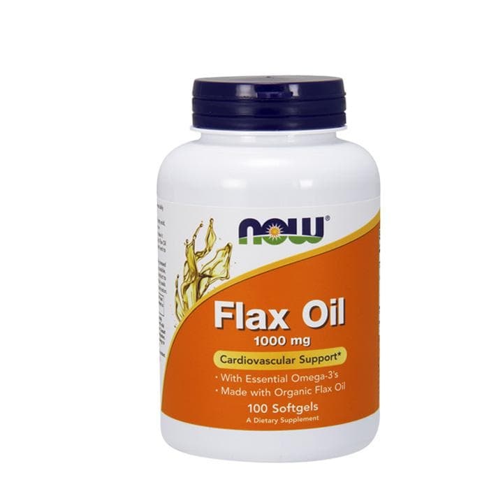 НАУ ФУДС ЛЕНЕНО МАСЛО драже 1000 мг. 100 броя / NOW FOODS FLAX SEED OIL ORGANIC