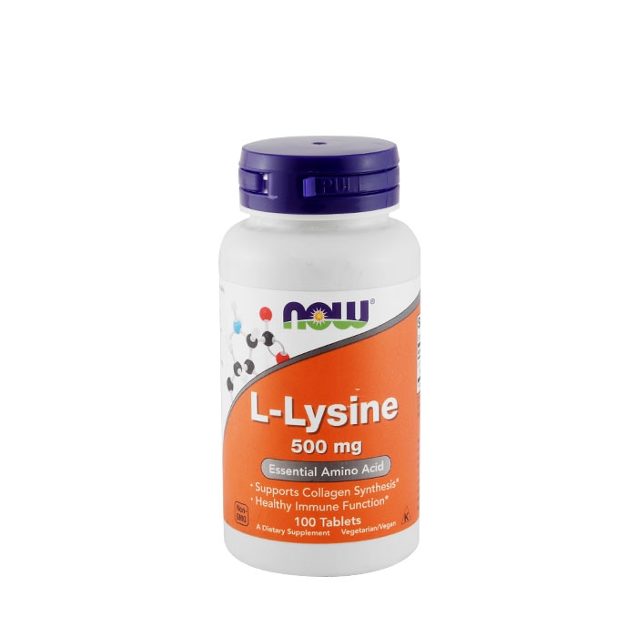 НАУ ФУДС L-ЛИЗИН таблетки 500 мг 100 броя / NOW FOODS L-LYSINE