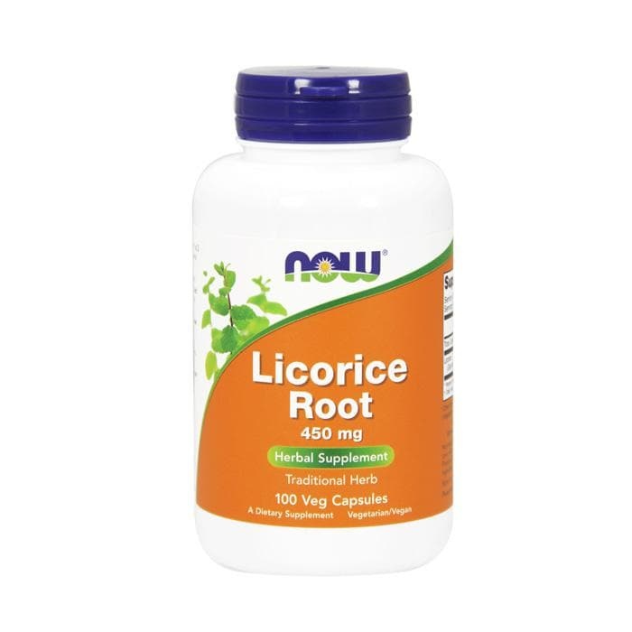 НАУ ФУДС СЛАДЪК КОРЕН капсули 450 мг. 100 броя / NOW FOODS LICORICE ROOT