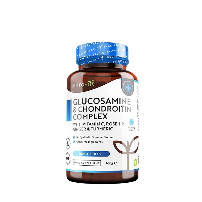 НУТРАВИТА ГЛЮКОЗАМИН КОМПЛЕКС капсули 180 броя / NUTRAVITA GLUCOSAMINE ...