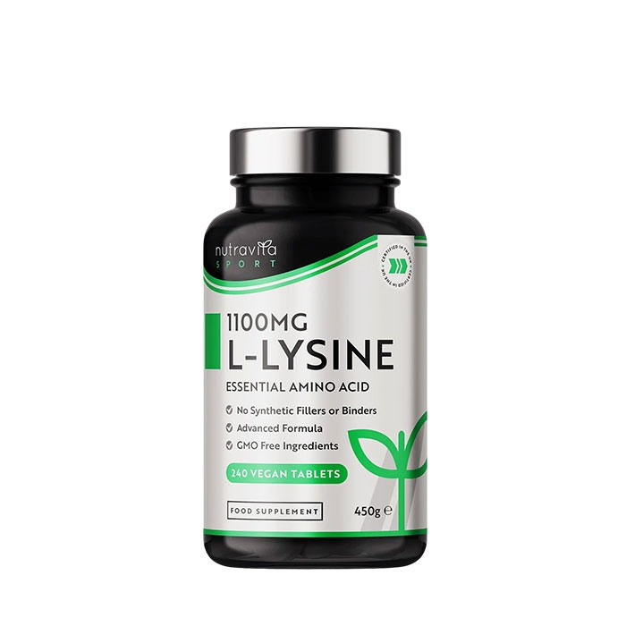 НУТРАВИТА L-ЛИЗИН таблетки 1100 мг 240 броя / NUTRAVITA L-LYSINE