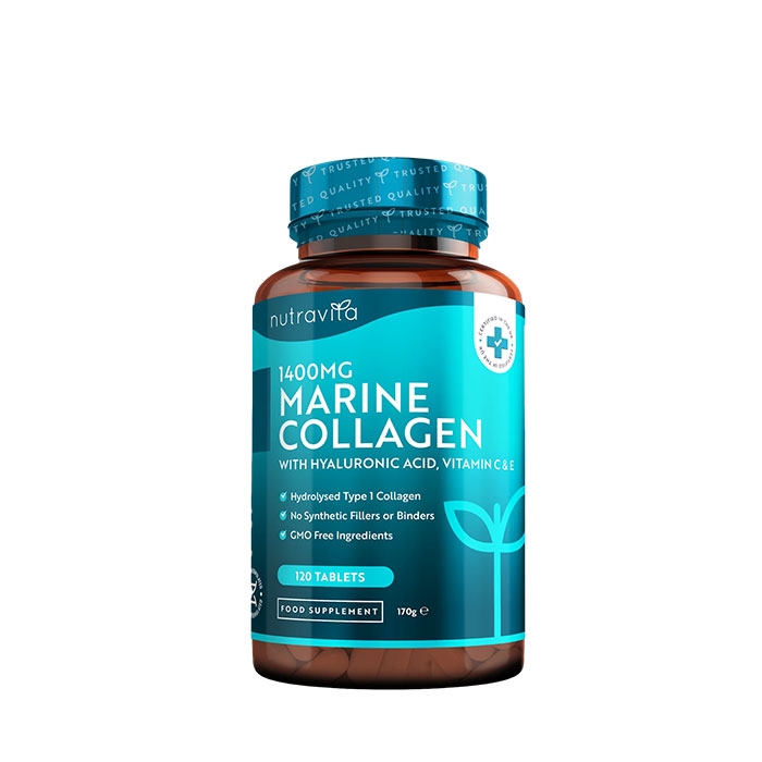 НУТРАВИТА РИБЕН КОЛАГЕН + ХИАЛУРОНОВА КИСЕЛИНА таблетки 120 броя / NUTRAVITA MARINE COLLAGEN WITH HYALURONIC ACID