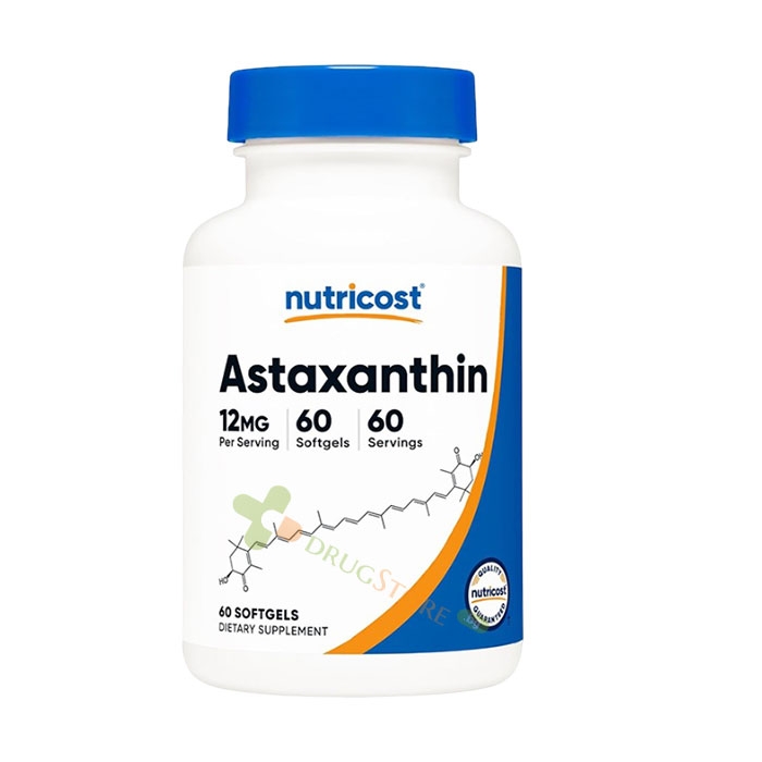 АСТАКСАНТИН капсули 12 мг 60 броя / NUTRICOST ASTAXANTHIN